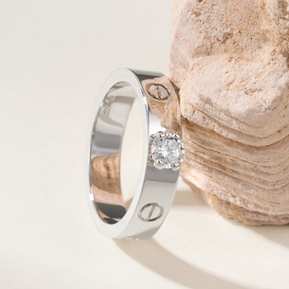 [CharmAmor]LOVE RING 3.6MM 1 BIG DIAMOND