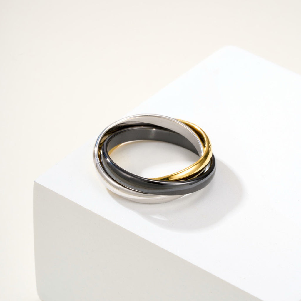 [CharmAmor]TRINITY 3.2MM RING BLACK CERAMIC