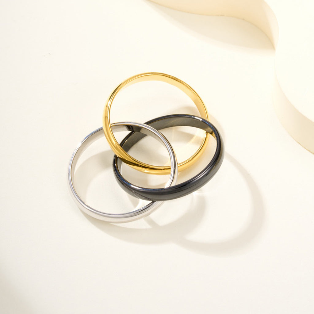 [CharmAmor]TRINITY 3.2MM RING BLACK CERAMIC