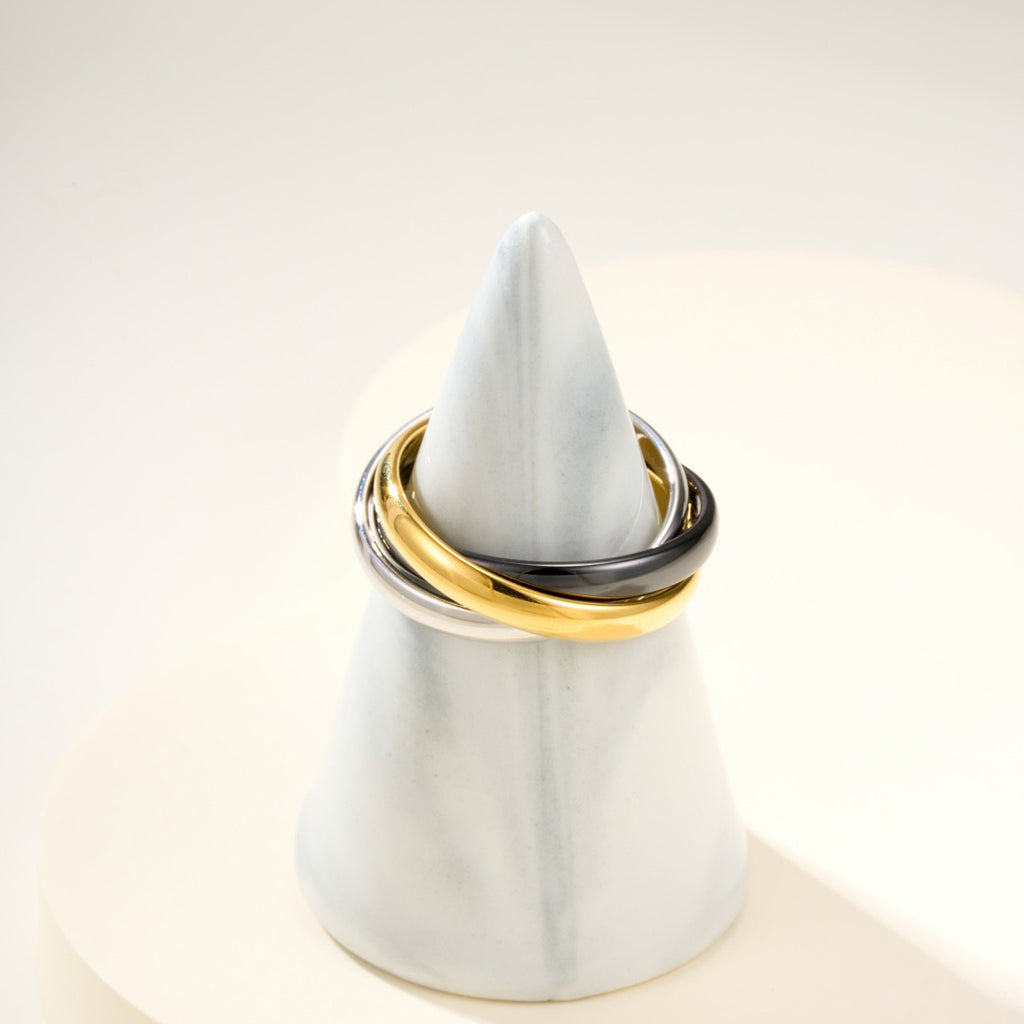 [CharmAmor]TRINITY 3.2MM RING BLACK CERAMIC