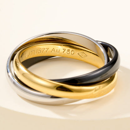 [CharmAmor]TRINITY 3.2MM RING BLACK CERAMIC