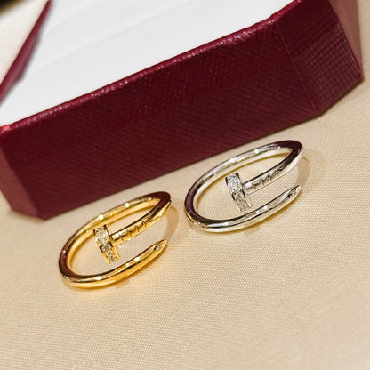 [CharmAmor]JUSTE 1.8MM HALF DIAMOND RING