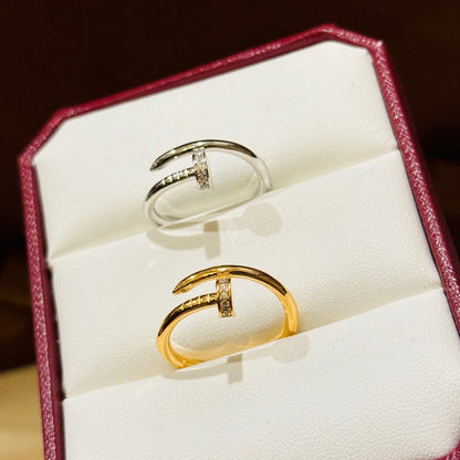 [CharmAmor]JUSTE 1.8MM HALF DIAMOND RING