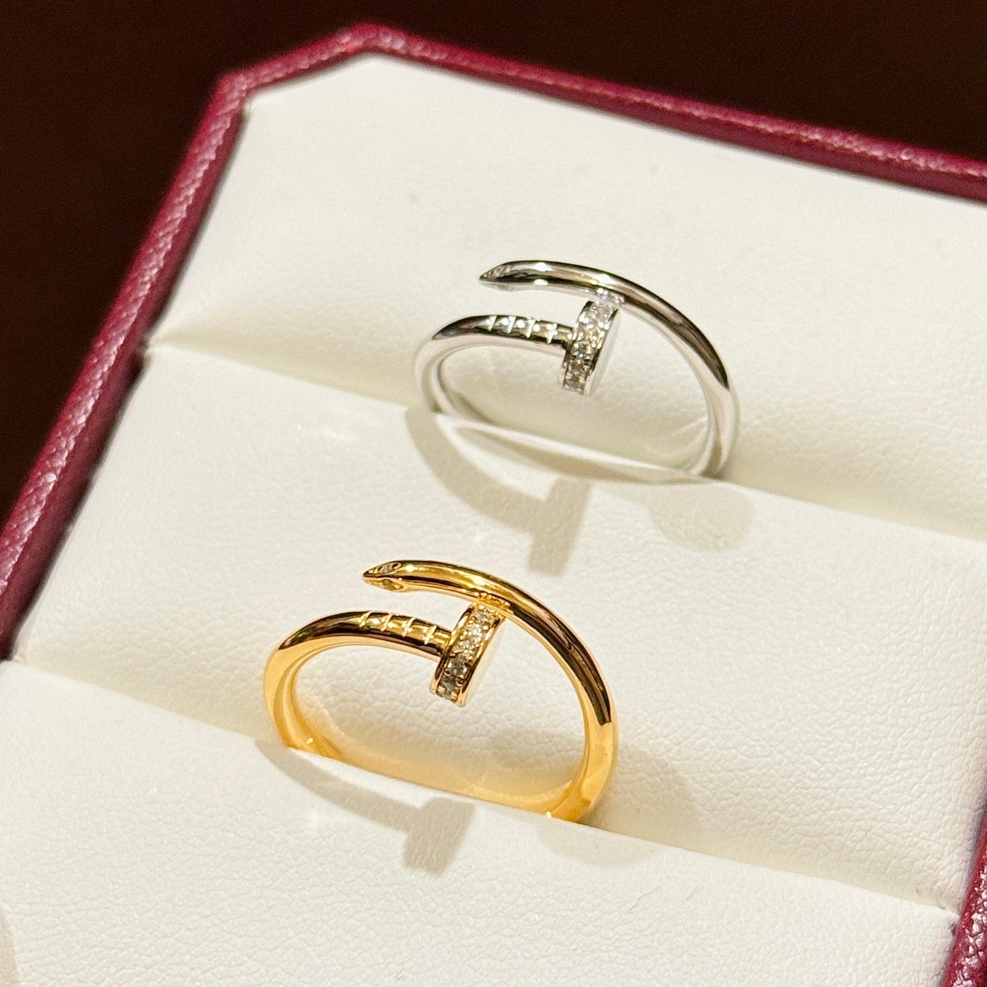 [CharmAmor]JUSTE 1.8MM HALF DIAMOND RING