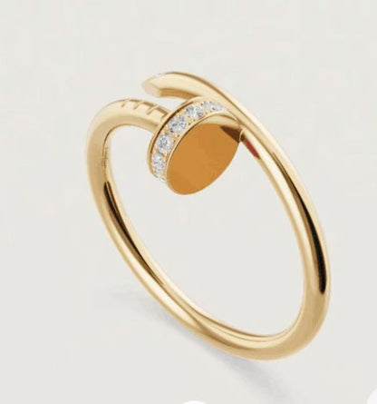 [CharmAmor]JUSTE 1.8MM HALF DIAMOND RING
