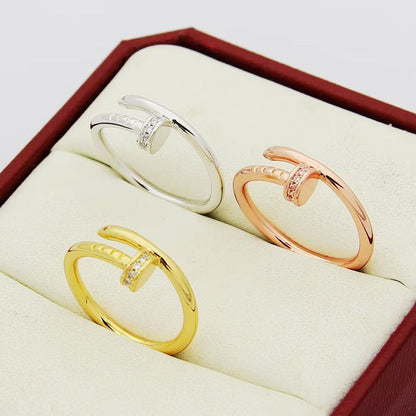 [CharmAmor]JUSTE 1.8MM HALF DIAMOND RING