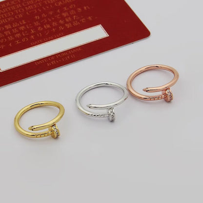 [CharmAmor]JUSTE 1.8MM HALF DIAMOND RING