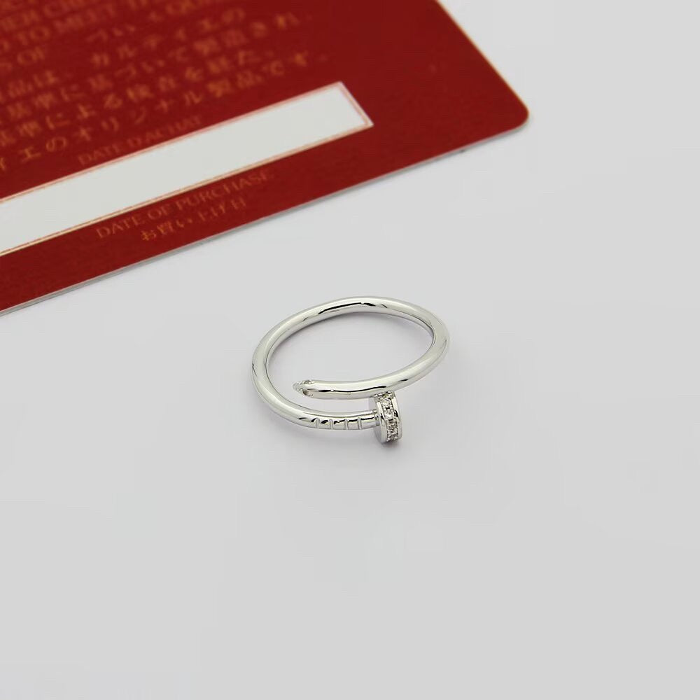 [CharmAmor]JUSTE 1.8MM HALF DIAMOND RING