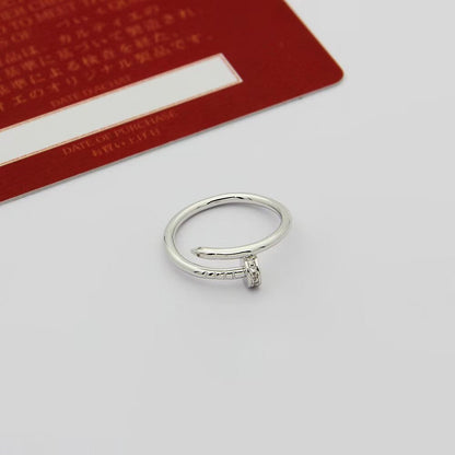 [CharmAmor]JUSTE 1.8MM HALF DIAMOND RING