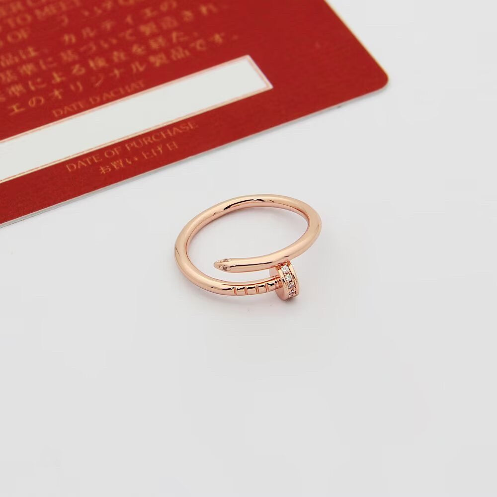 [CharmAmor]JUSTE 1.8MM HALF DIAMOND RING