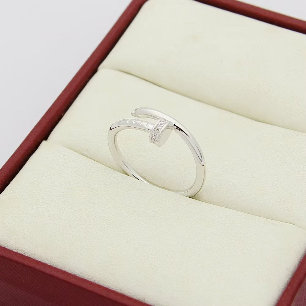 [CharmAmor]JUSTE 1.8MM HALF DIAMOND RING