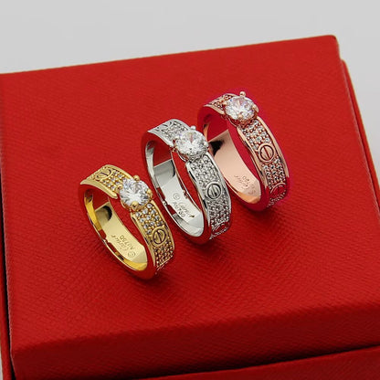 [CharmAmor]LOVE RING 3.6MM 1 BIG DIAMOND FULL DIAMOND