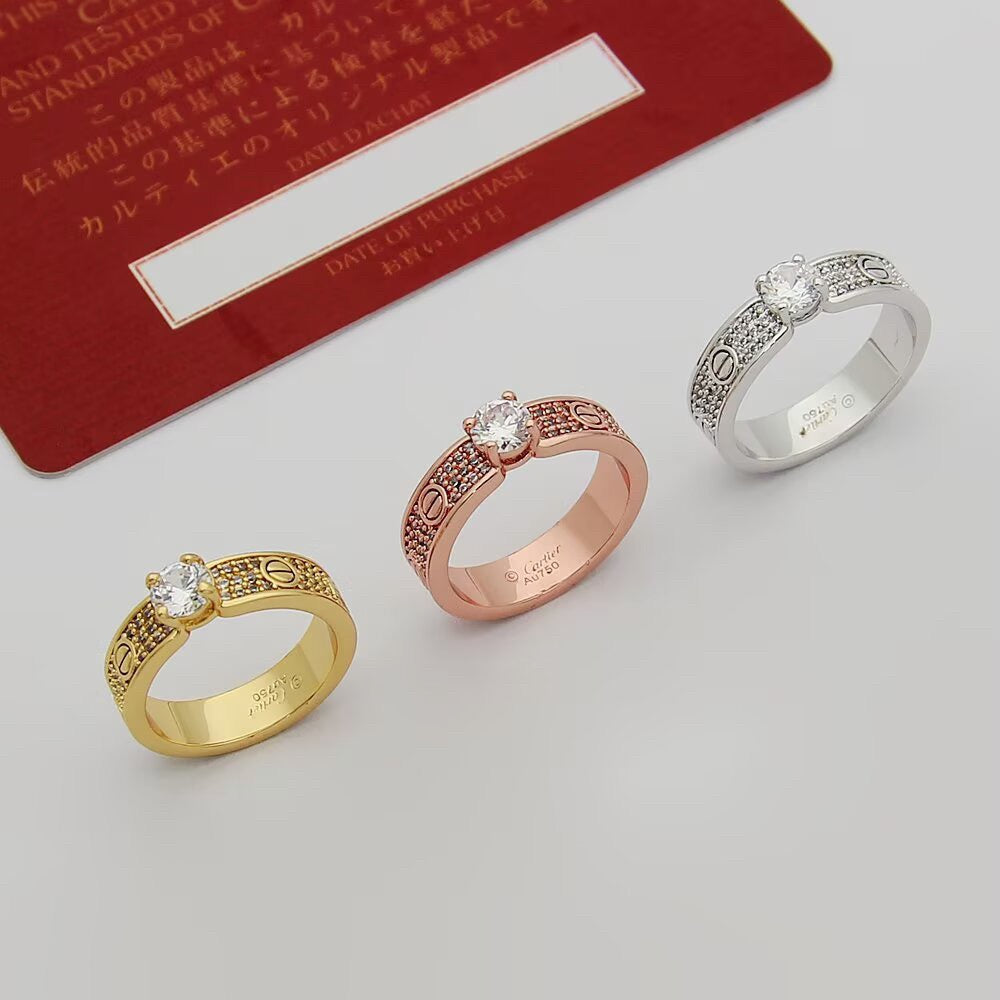 [CharmAmor]LOVE RING 3.6MM 1 BIG DIAMOND FULL DIAMOND