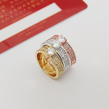 [CharmAmor]LOVE RING 3.6MM 1 BIG DIAMOND FULL DIAMOND