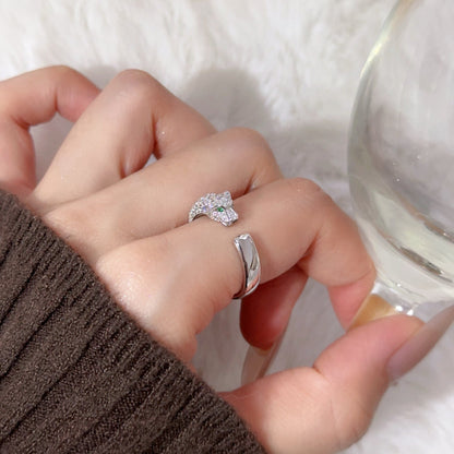 [CharmAmor]PANTHERE HALF DIAMOND SMALL RING