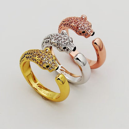 [CharmAmor]PANTHERE HALF DIAMOND SMALL RING