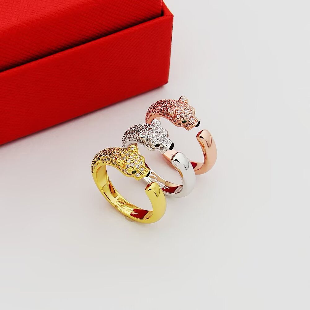 [CharmAmor]PANTHERE HALF DIAMOND SMALL RING