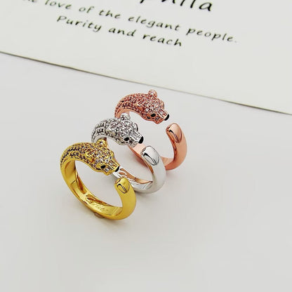 [CharmAmor]PANTHERE HALF DIAMOND SMALL RING