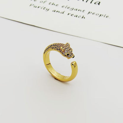 [CharmAmor]PANTHERE HALF DIAMOND SMALL RING