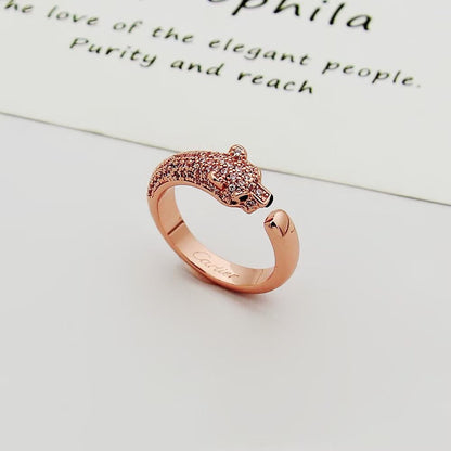 [CharmAmor]PANTHERE HALF DIAMOND SMALL RING