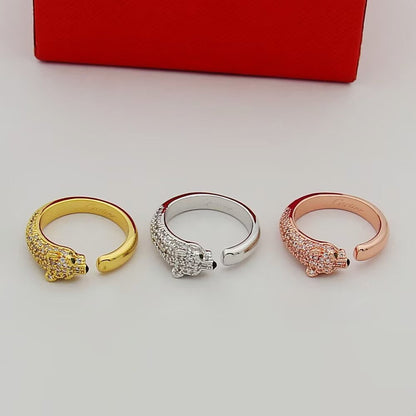 [CharmAmor]PANTHERE HALF DIAMOND SMALL RING