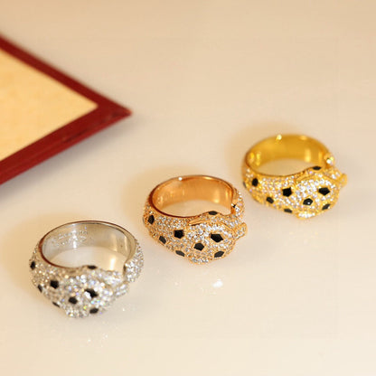 [CharmAmor]PANTHERE SPOTTED FULL DIAMOND MEDIUM RING