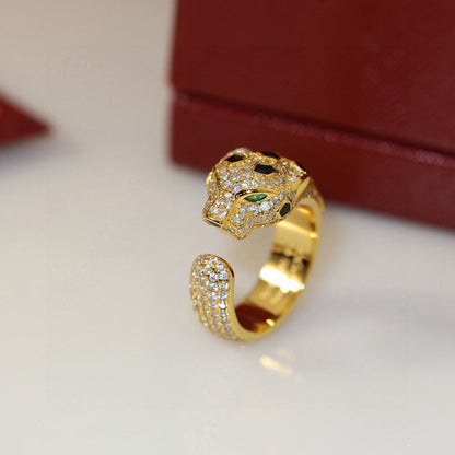 [CharmAmor]PANTHERE SPOTTED FULL DIAMOND MEDIUM RING