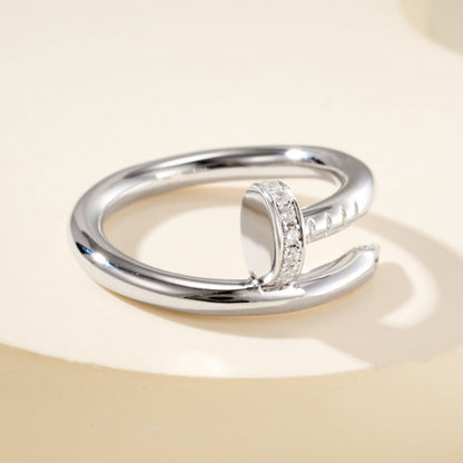 [CharmAmor]JUSTE RING 2.6MM HALF DIAMOND