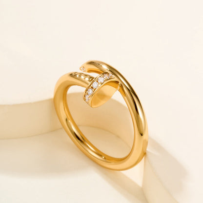 [CharmAmor]JUSTE RING 2.6MM HALF DIAMOND