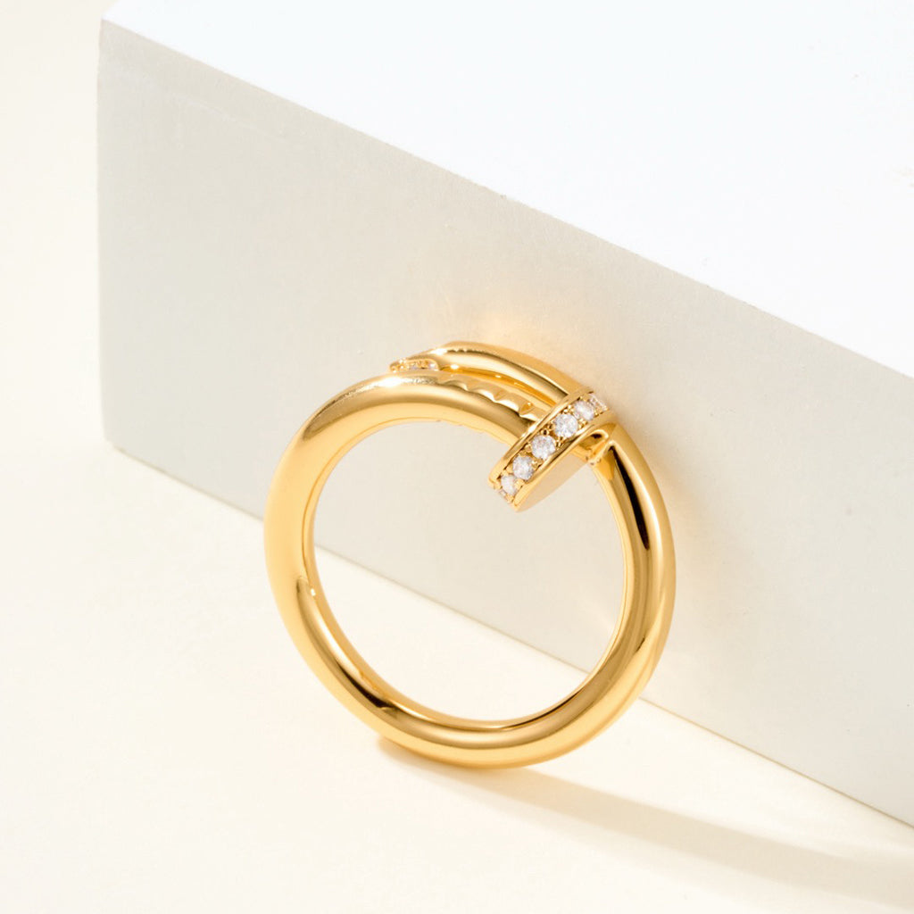 [CharmAmor]JUSTE RING 2.6MM HALF DIAMOND