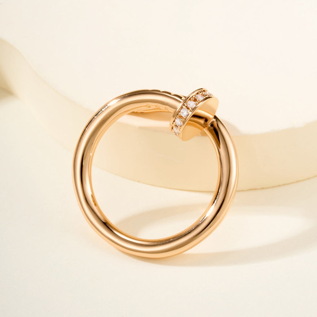 [CharmAmor]JUSTE RING 2.6MM HALF DIAMOND