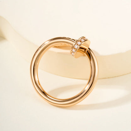 [CharmAmor]JUSTE RING 2.6MM HALF DIAMOND