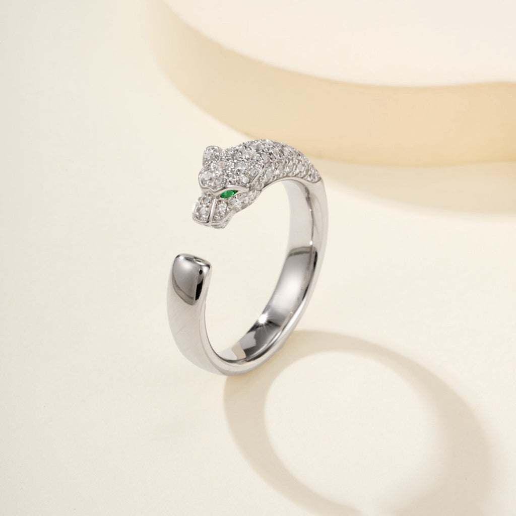 [CharmAmor]PANTHERE HALF DIAMOND SMALL RING