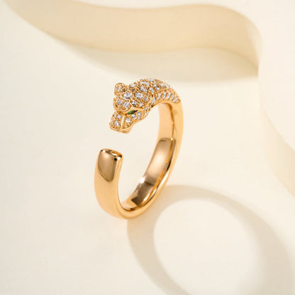 [CharmAmor]PANTHERE HALF DIAMOND SMALL RING