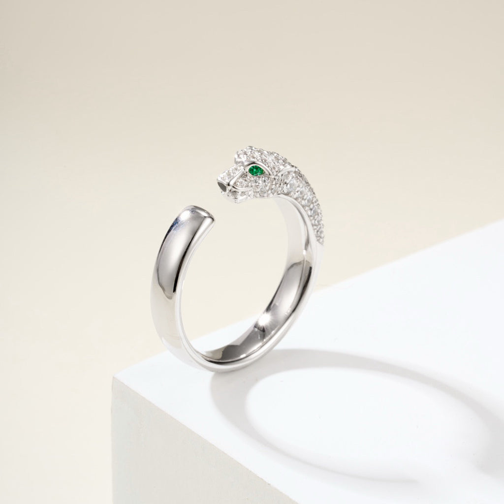 [CharmAmor]PANTHERE HALF DIAMOND SMALL RING