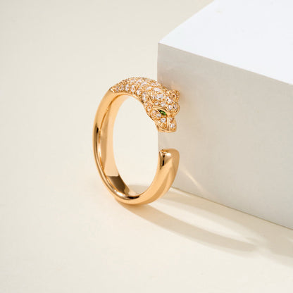 [CharmAmor]PANTHERE HALF DIAMOND SMALL RING