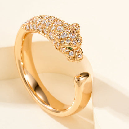 [CharmAmor]PANTHERE HALF DIAMOND SMALL RING