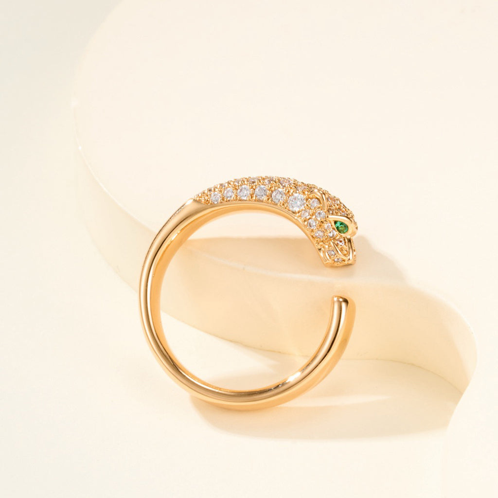[CharmAmor]PANTHERE HALF DIAMOND SMALL RING