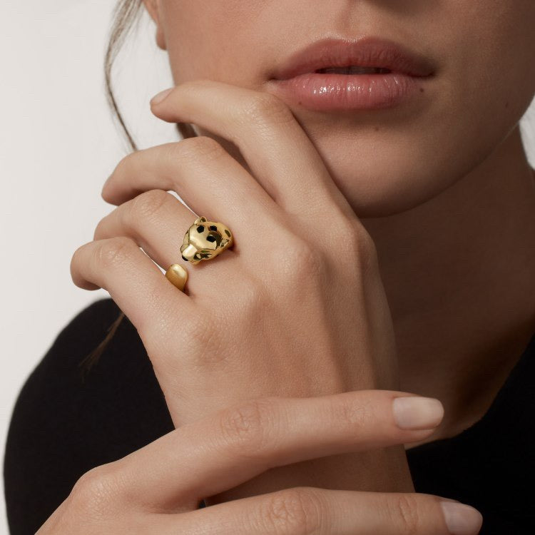 [CharmAmor]PANTHERE SPOTTED MEDIUM RING