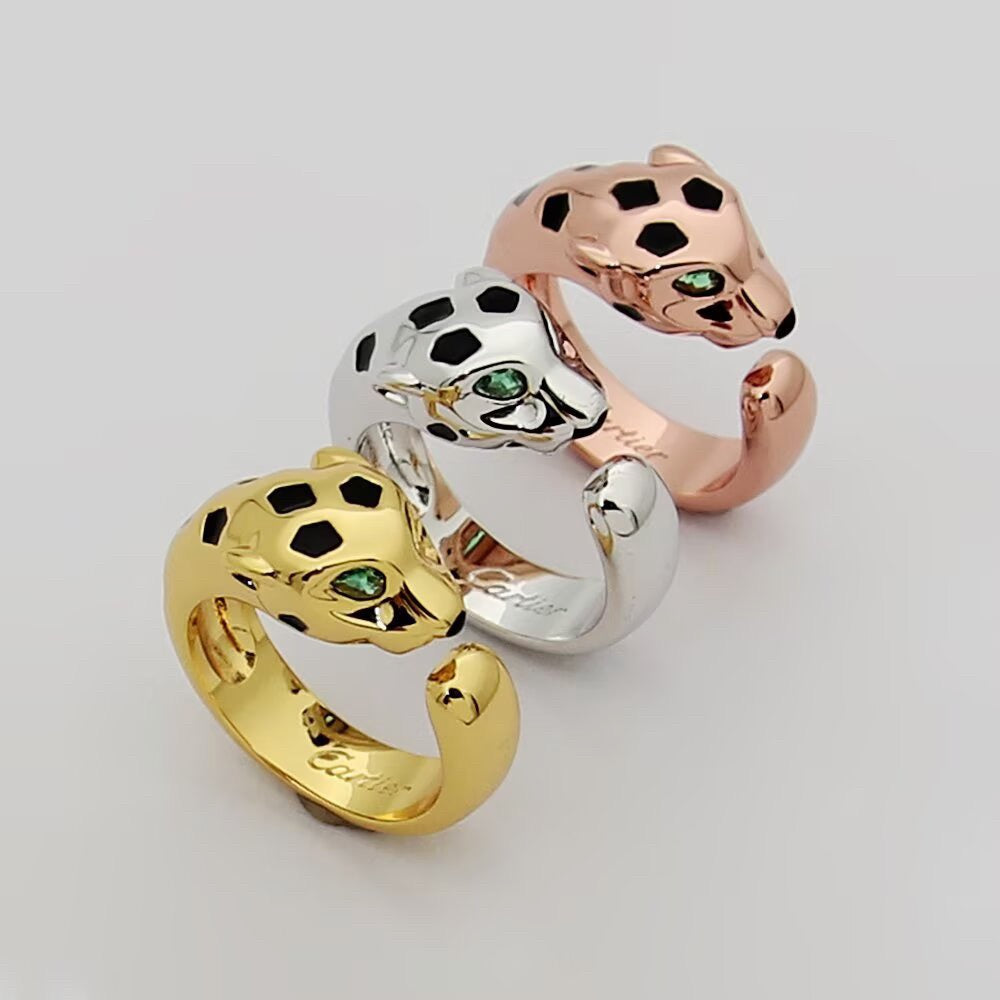 [CharmAmor]PANTHERE SPOTTED MEDIUM RING