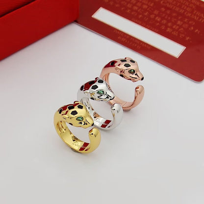 [CharmAmor]PANTHERE SPOTTED MEDIUM RING