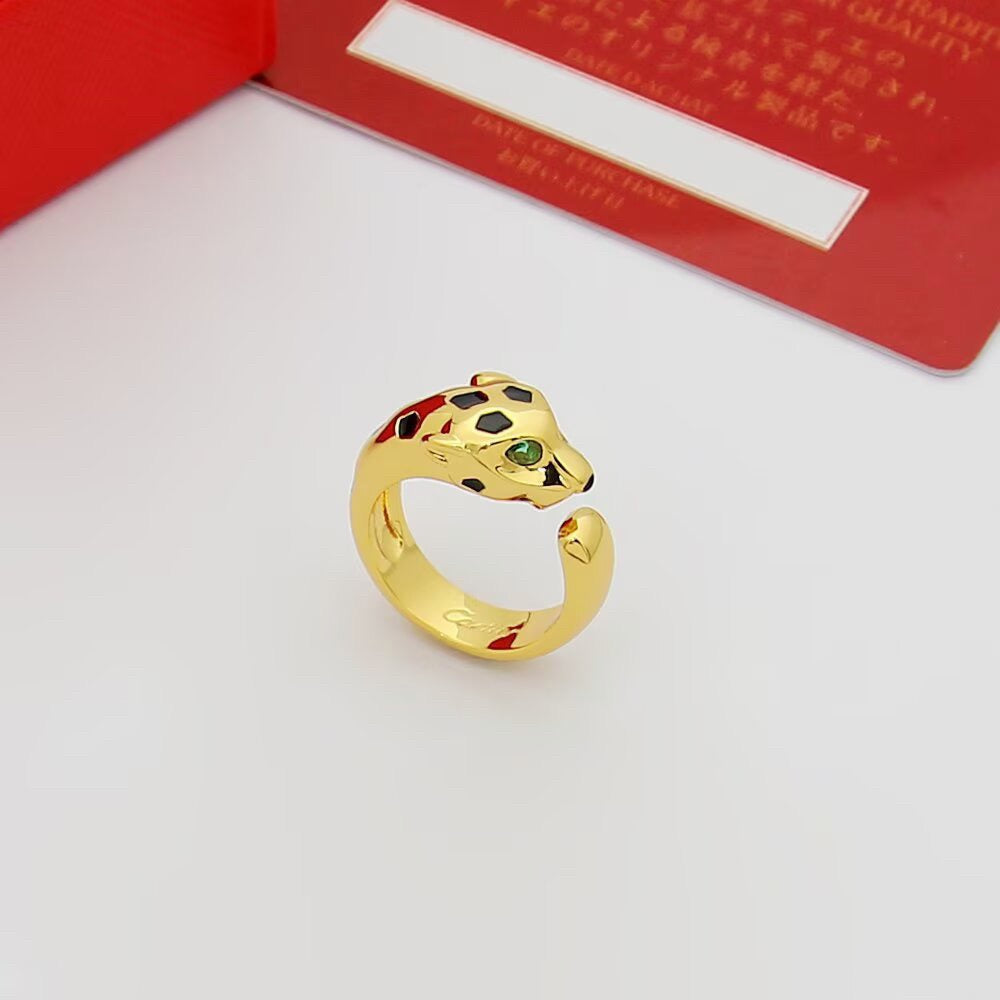 [CharmAmor]PANTHERE SPOTTED MEDIUM RING