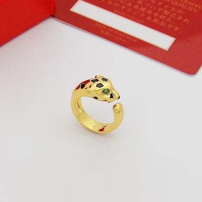 [CharmAmor]PANTHERE SPOTTED MEDIUM RING