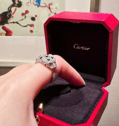 [CharmAmor]PANTHERE SPOTTED FULL DIAMOND MEDIUM RING