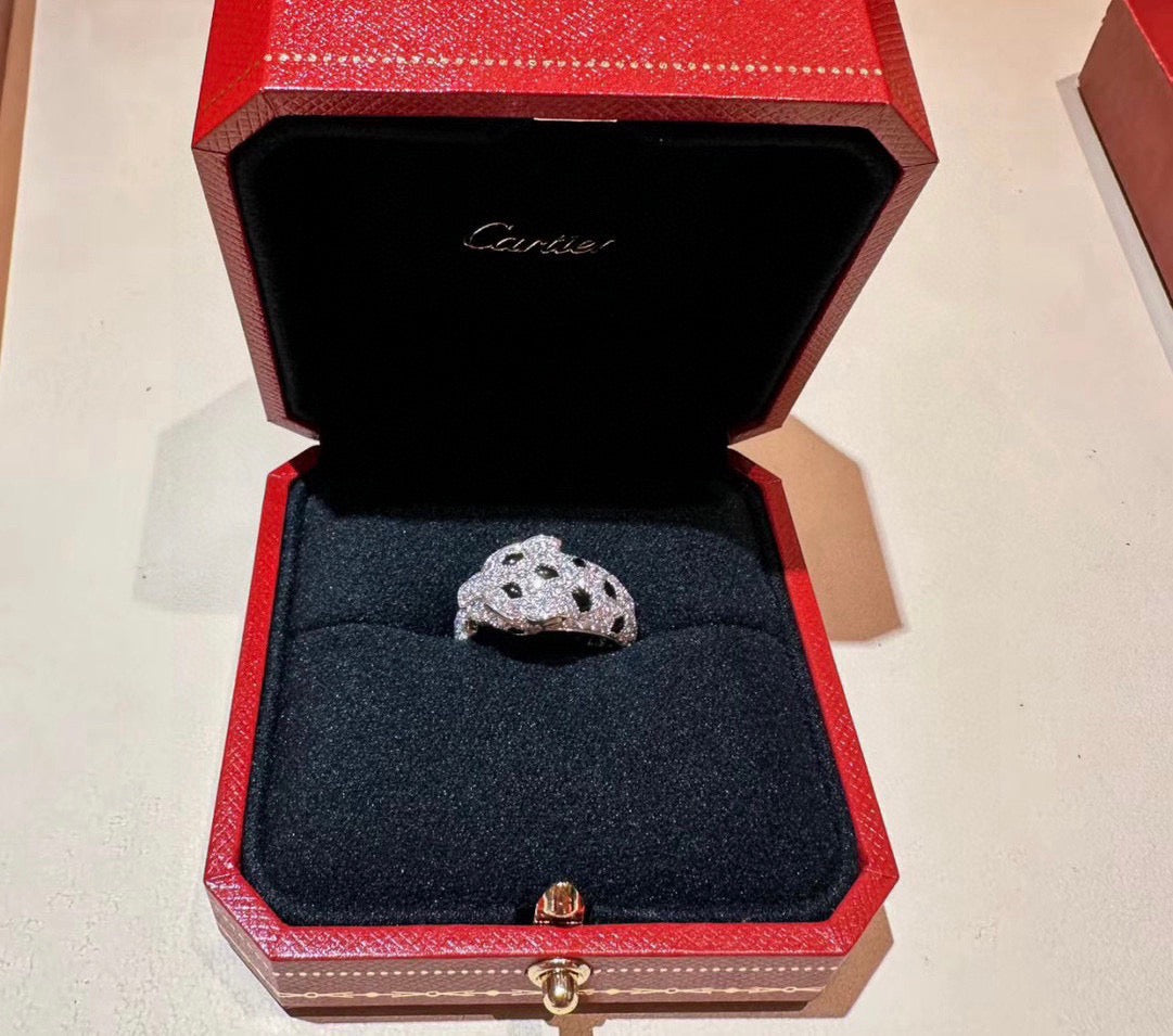 [CharmAmor]PANTHERE SPOTTED FULL DIAMOND MEDIUM RING