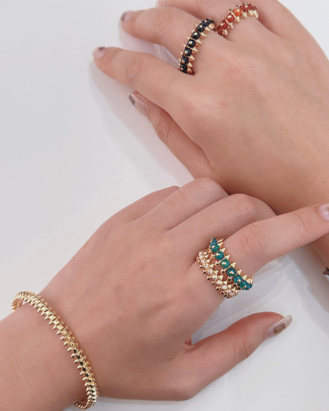 [CharmAmor]CLASH 7.9MM AGATE CHALCEDONY RING