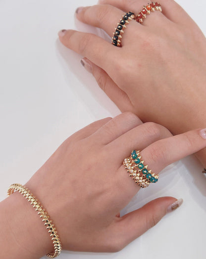 [CharmAmor]CLASH 7.9MM AGATE CHALCEDONY RING