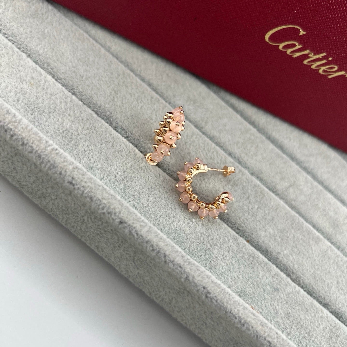 [CharmAmor]CLASH 7.9MM AGATE CHALCEDONY EARRINGS