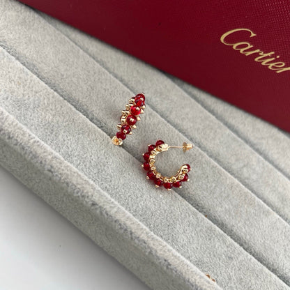 [CharmAmor]CLASH 7.9MM AGATE CHALCEDONY EARRINGS