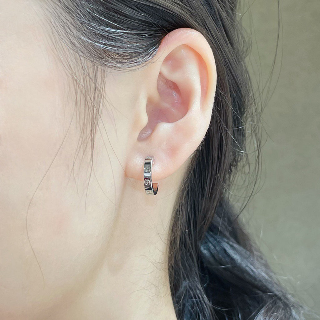 [CharmAmor]LOVE EARRINGS 2.65 MM NO DIAMOND SMALL